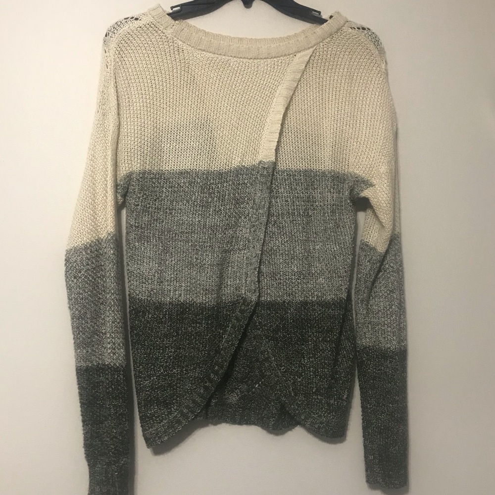 Blu Pepper Ombre Open Back Sweater
